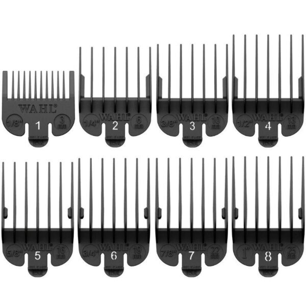 WAHL WA3170-517 : Combs Sizes 1 - 8 Black