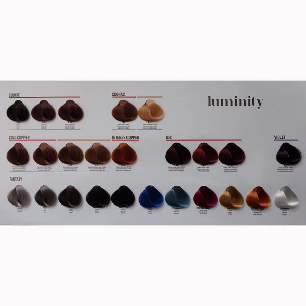 Colour Chart : PBF Luminity Demi Permanent Colour 2023